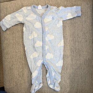 Blue Cloud Print Kids One Piece